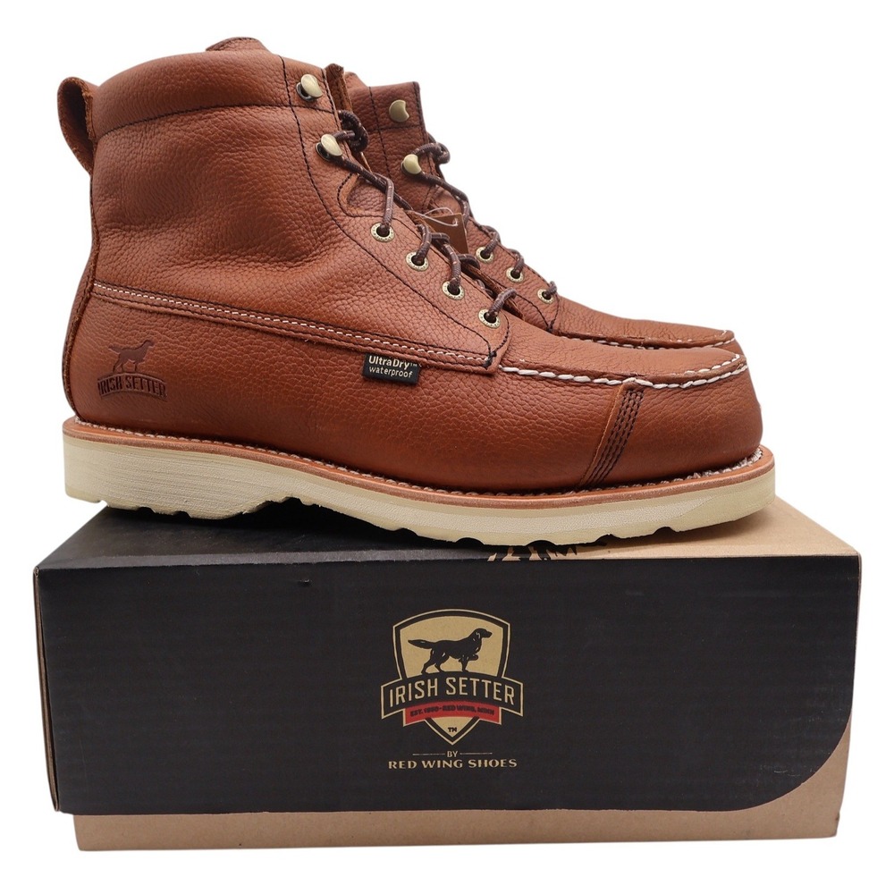 Irish Setter Men's Brown Moc Toe Work Boots